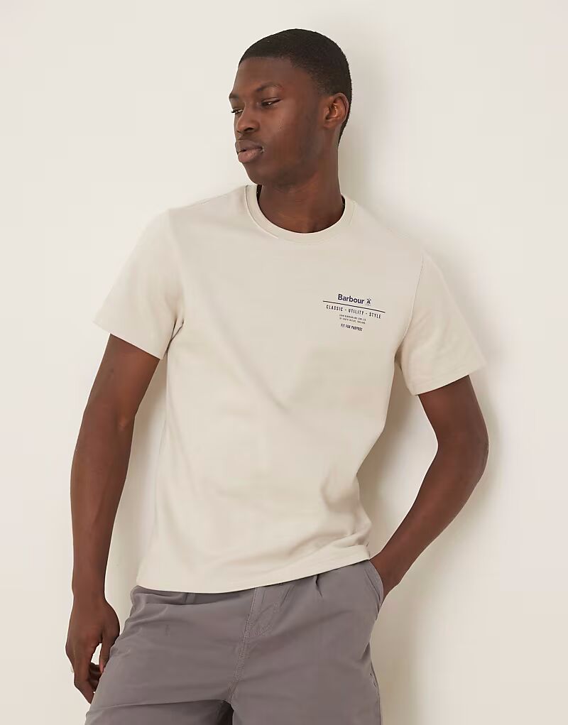 

Футболка Barbour Huckley Tech цвета овсянки