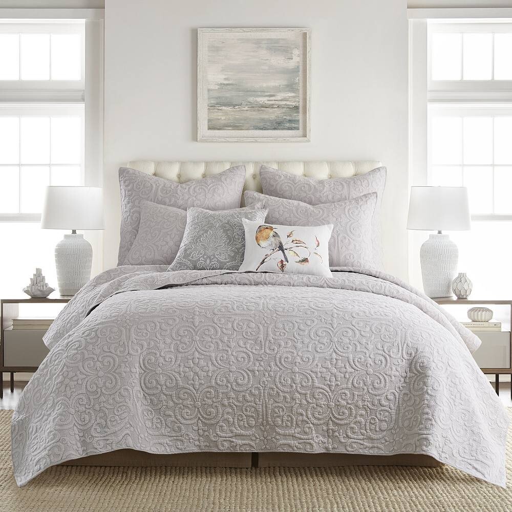 

Levtex Home Sherbourne Черное стеганое одеяло, серый