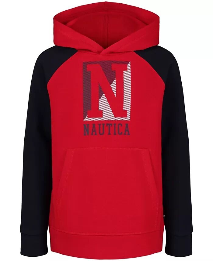 

Пуловер с капюшоном и текстурой N для мальчиков для мальчиков Nautica, желтый