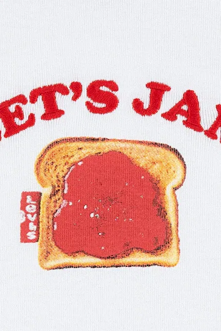 Футболка детская RIB MEET AND GREET JAM TEE Levi's, белый — фото 4