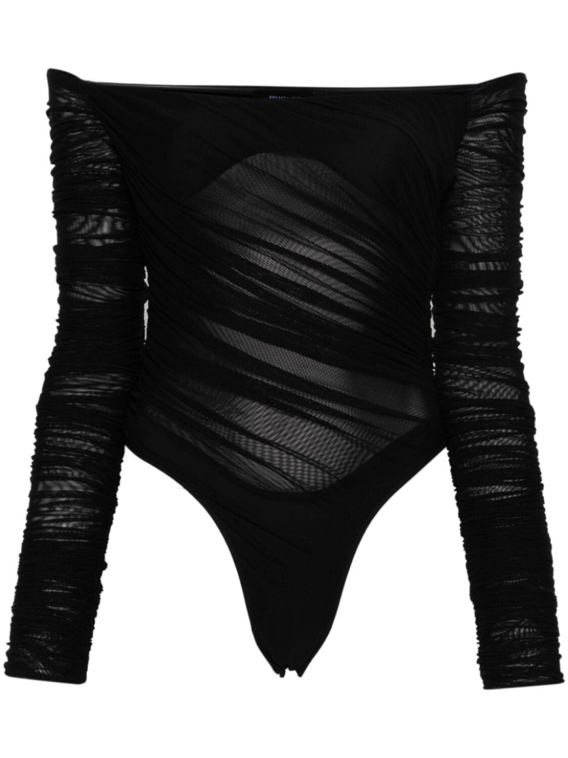 

Mugler боди с открытыми плечами, черный