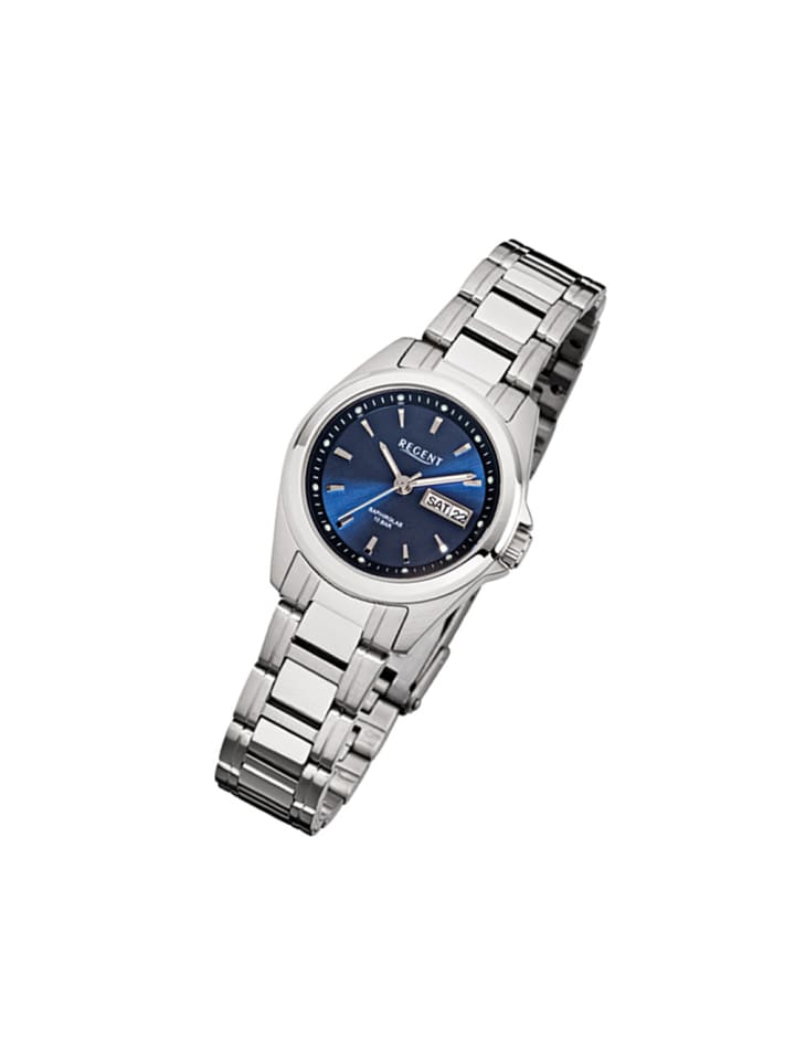 

Аналоговые наручные часы Regent, металлический браслет, серебристый цвет, малый размер (примерно 27 мм)