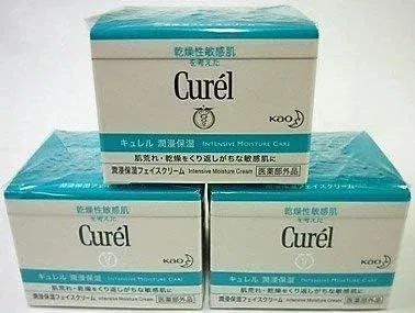 Набор Curel — Дневной крем для лица Intensive Moisture Face Cream 40 г, набор 3 шт