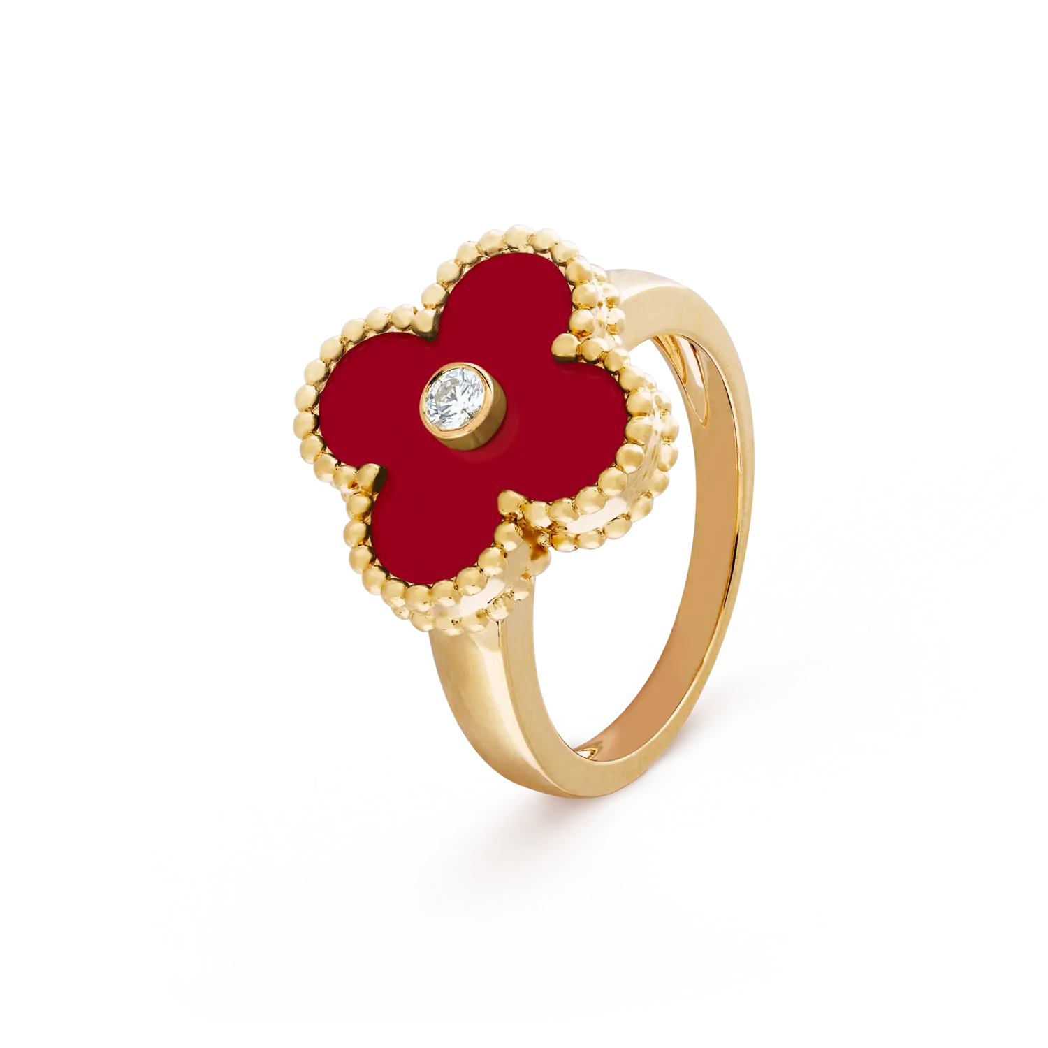 

Кольцо Van Cleef & Arpels Vintage Alhambra, 18-ct желтое золото, сердолик, бриллиант