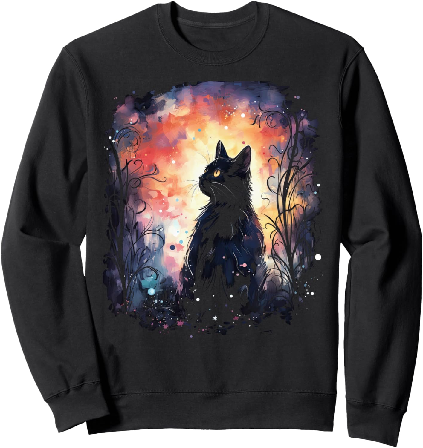

Стильная толстовка с изображением кошки в деревенском стиле, украшенная бабочками и цветами Cottagecore Goblincore And Fairycore Stuff, черный