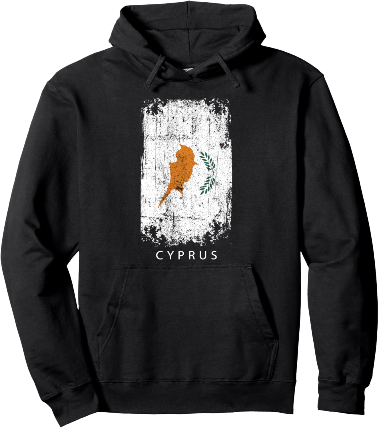 

Сувенирный дизайн с изображением флага Кипра - Толстовка с капюшоном Cyprus Souvenir Design, черный