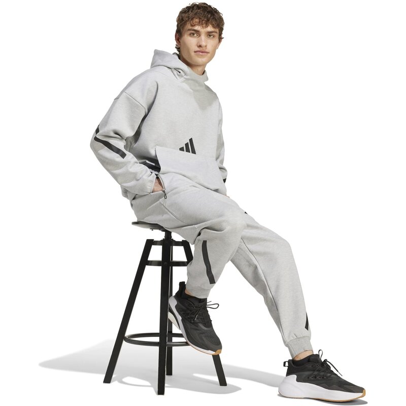 Толстовка с капюшоном zne (нормальная и длинная) Adidas, цвет mgreyh — фото 4