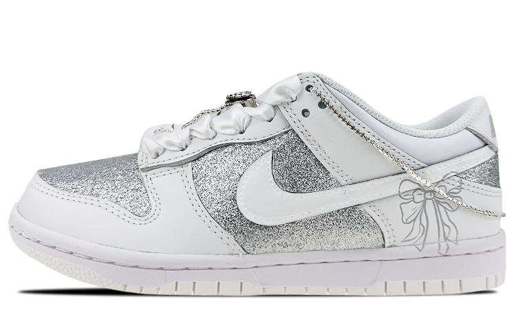 

Кроссовки Nike Dunk Skateboard Shoes Women's Low-Top White Silver