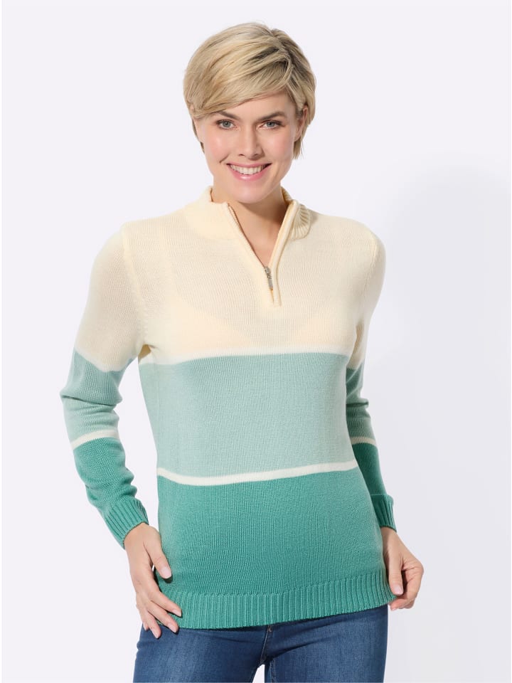 

Полосатый свитер цвета шалфея и шампанского WITT WEIDEN