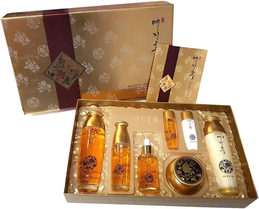 Набор для ухода за лицом Fermented Herbal Gold 5 Piece Set YEZIHU 99.9% Pure Gold