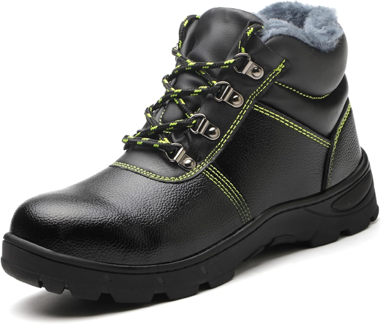 

Мужские кожаные ботинки NXNBHSL с защищенным стальным носком, дышащие, легкие, комфортные, безопасные кроссовки с противоскользящей подошвой, ударопрочные, для работы на улице, черный