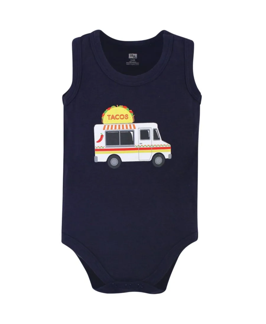 Мягкие хлопковые комбинезоны без рукавов Hudson Baby, Taco Truck — фото 4