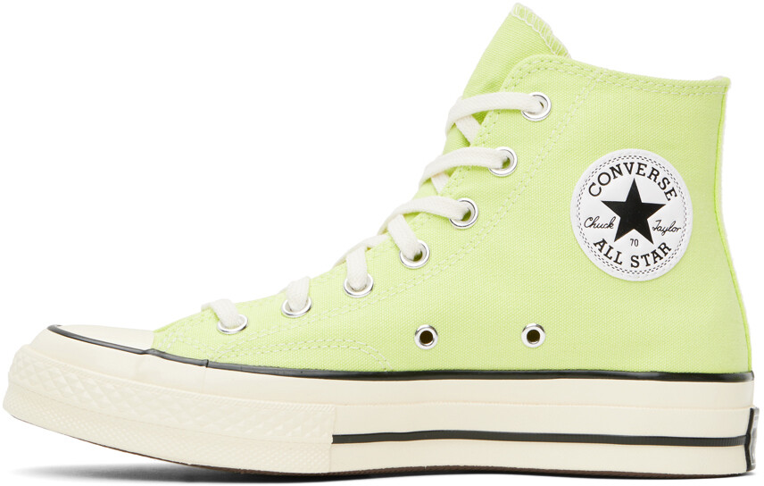 Зеленые кроссовки Chuck 70 Converse, Citron this green/Egret/Black — фото 3