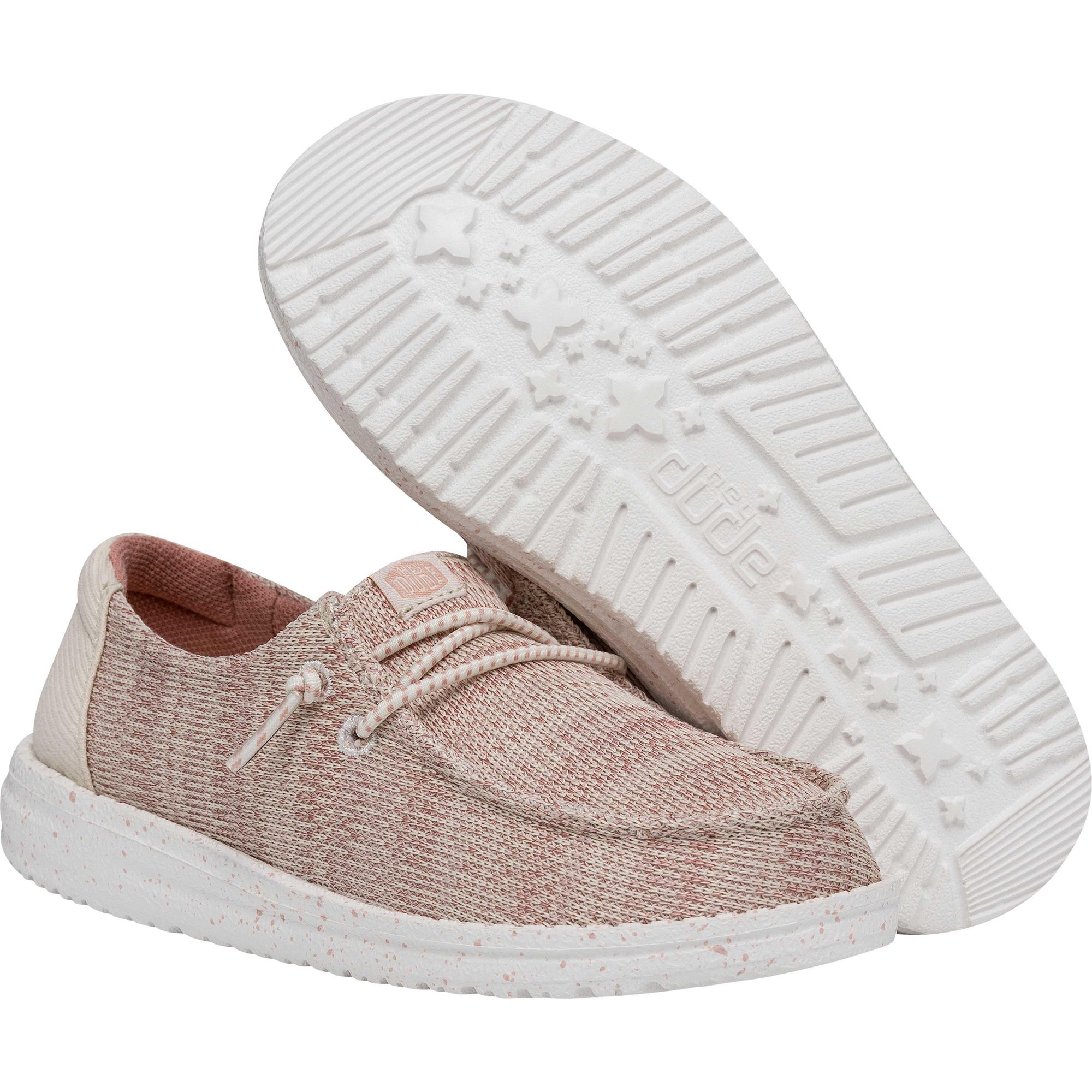 Детские спортивные повседневные кроссовки Wendy Youth Sport Mesh (для девочек младшего и старшего возраста) Hey Dude, Light Pink — фото 4