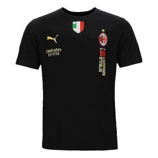 

Футболка ac milan official italian champions t-shirt 'black' Puma, черный
