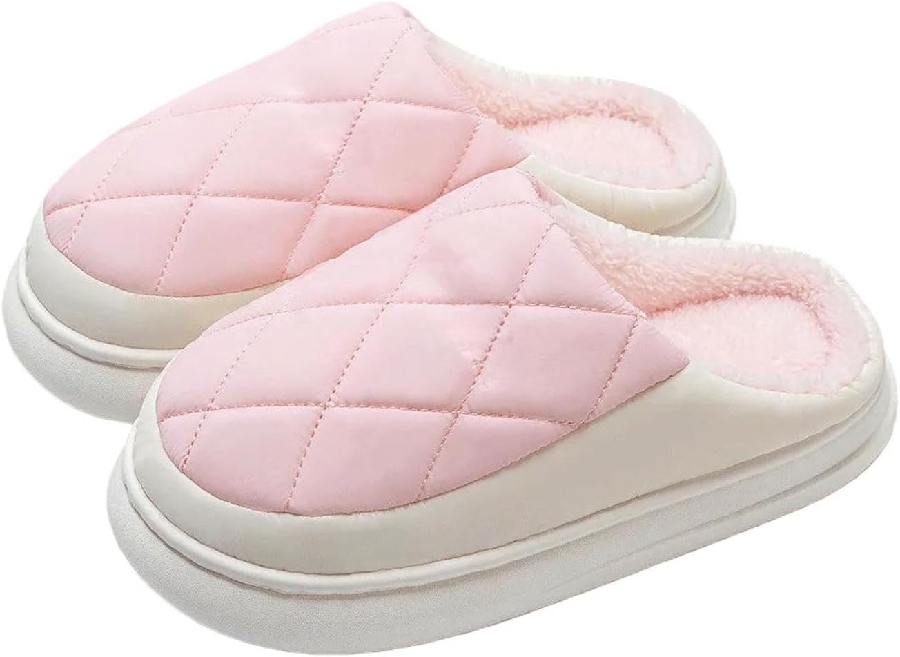 

Домашние тапочки для мужчин и женщин, теплые плюшевые тапочки с толстой подошвой и противоскользящей поверхностью Uebherv, A 42-43