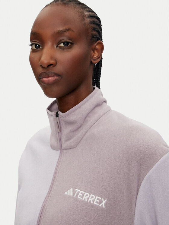Флисовая куртка стандартного кроя Adidas, фиолетовый — фото 4