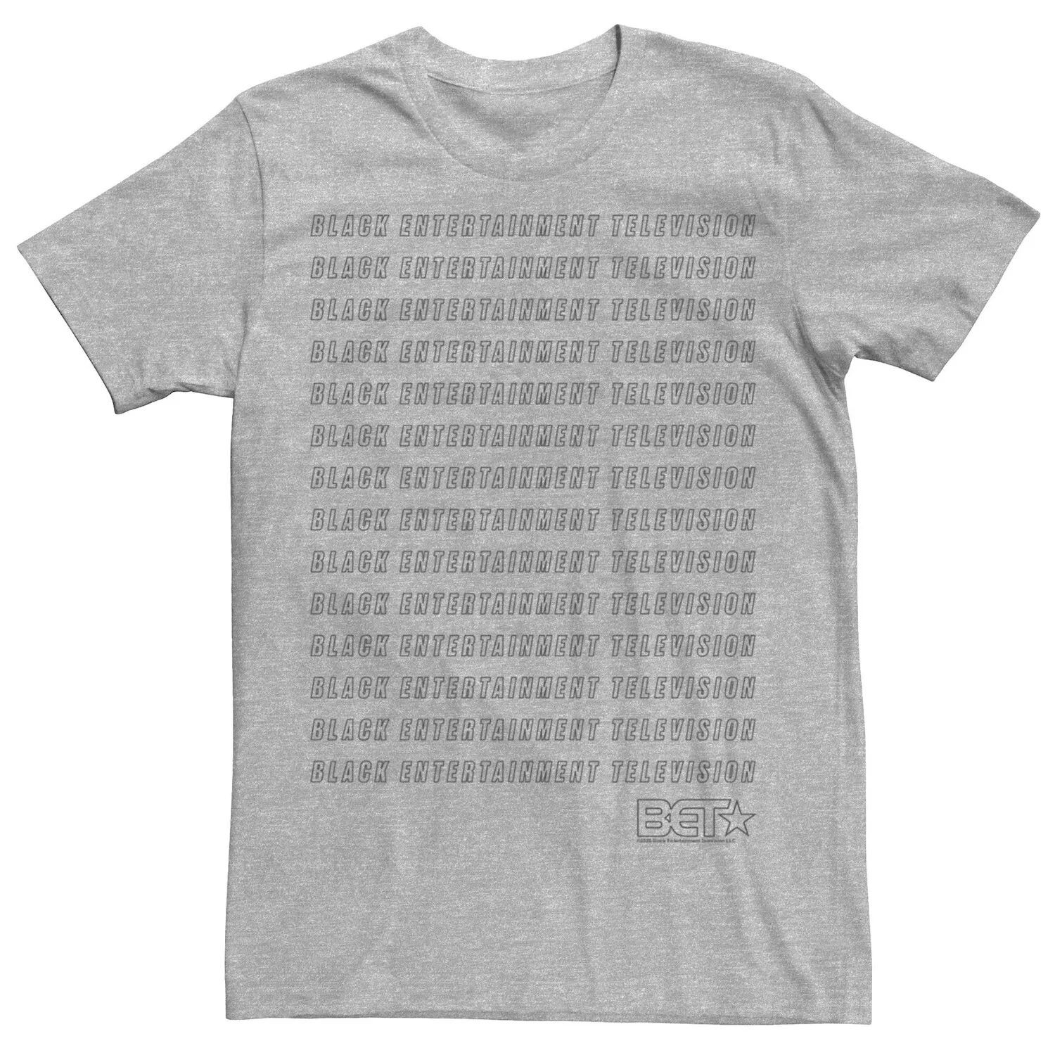 

Мужская черная футболка с логотипом BET Entertainment Television Text Stack Licensed Character, Черный, Мужская черная футболка с логотипом BET Entertainment Television Text Stack Licensed Character