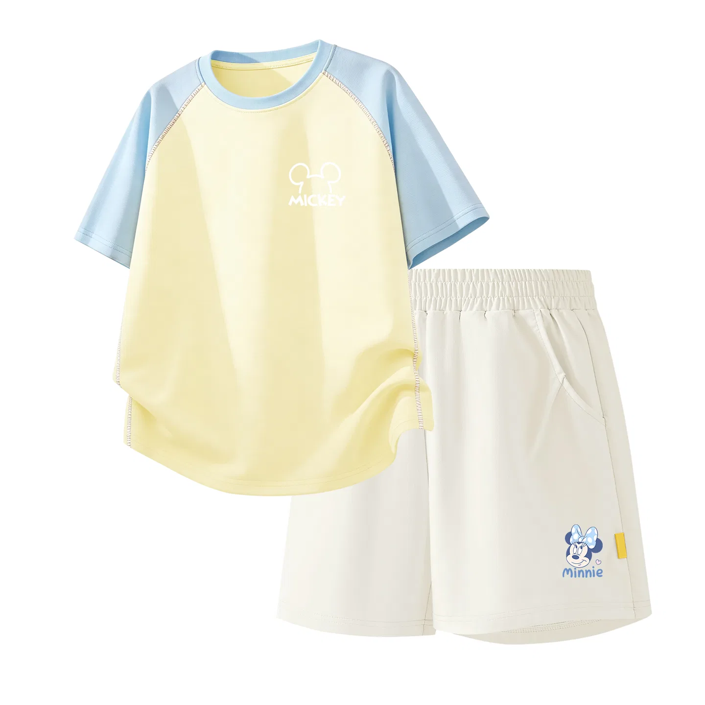 Детский спортивный костюм Casual Sportswear 2 Piece Set Disney, Thick Board Line K Blue Yellow+Di L Cute Girl K_Bottom Right Mist White