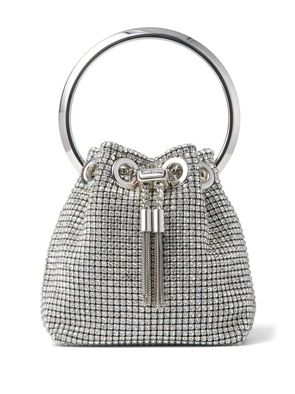 

Мини-сумка Bon Bon с кристаллами JIMMY CHOO, серебяный