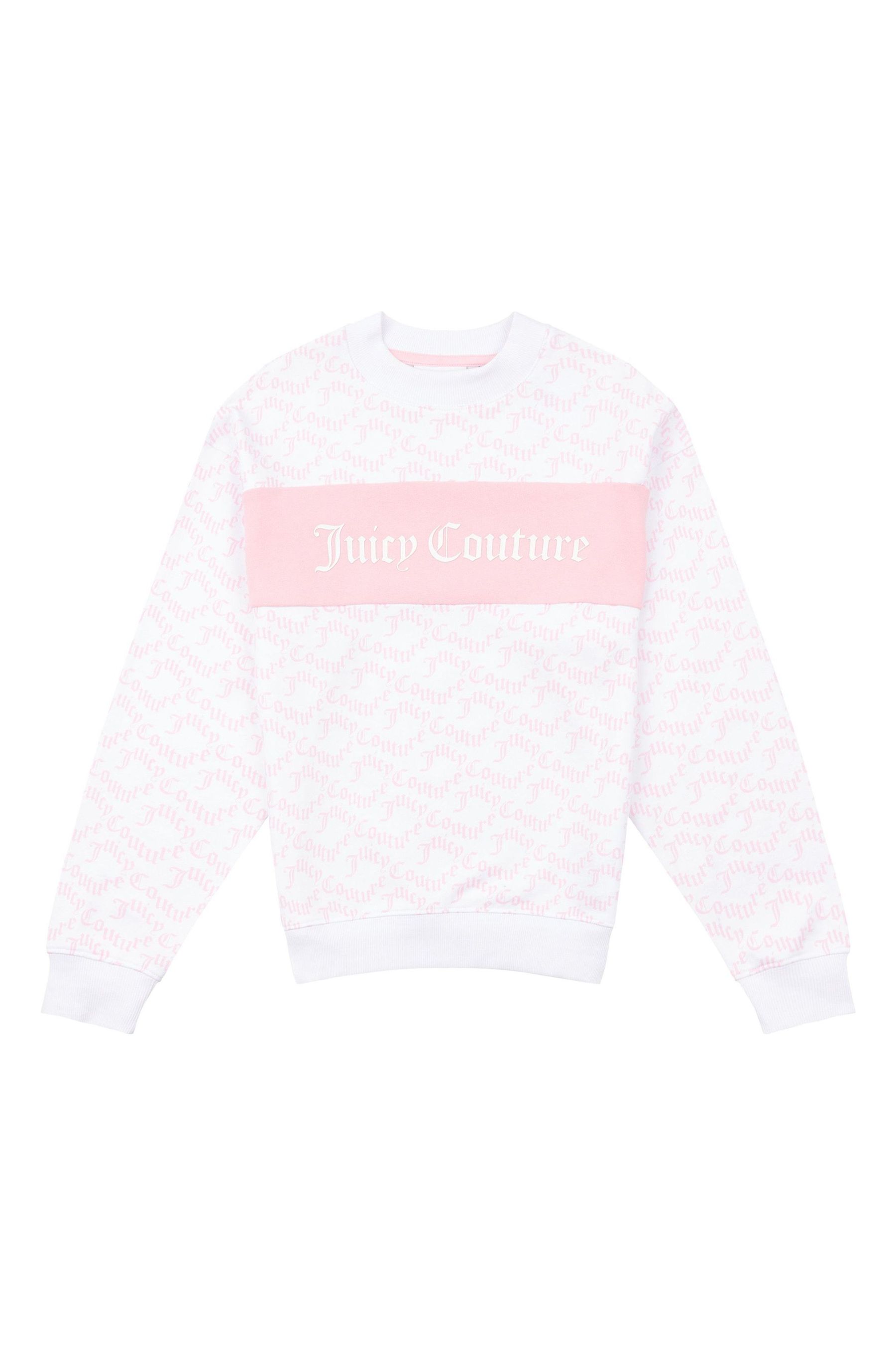 

Белая толстовка для девочек с круглым вырезом Juicy Couture, белый