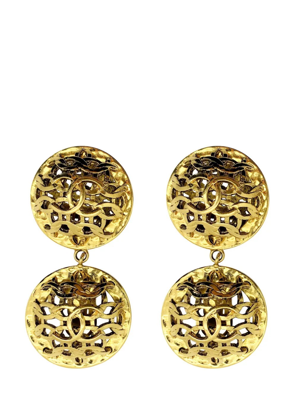 

Винтажные серьги Chanel с логотипом Double Orb, 1980-е годы Jennifer Gibson Jewellery, золотой