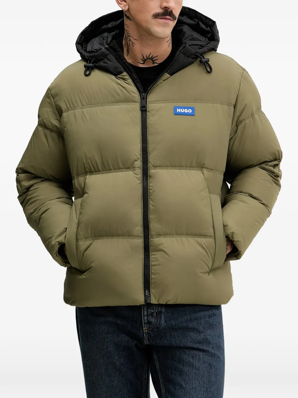

Стеганая куртка с капюшоном Bodo2541 Hugo, зеленый