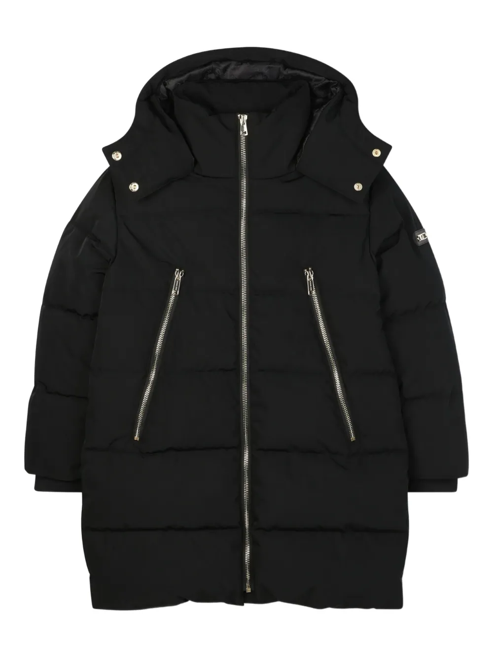 

Пуховик с капюшоном Michael Kors Kids, черный