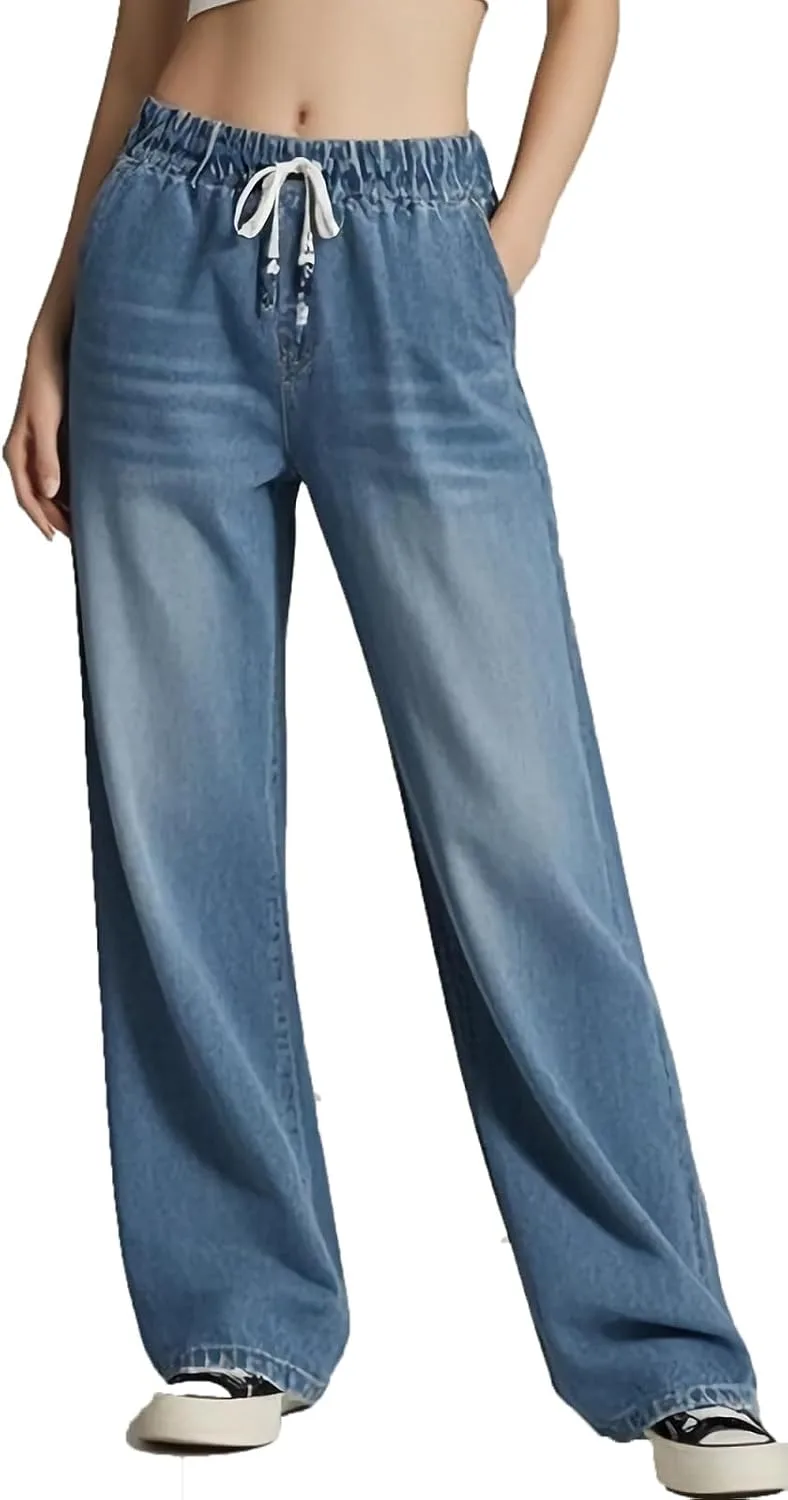 

SperLucky джинсы для женщин High Waisted Straight Leg Stretchy