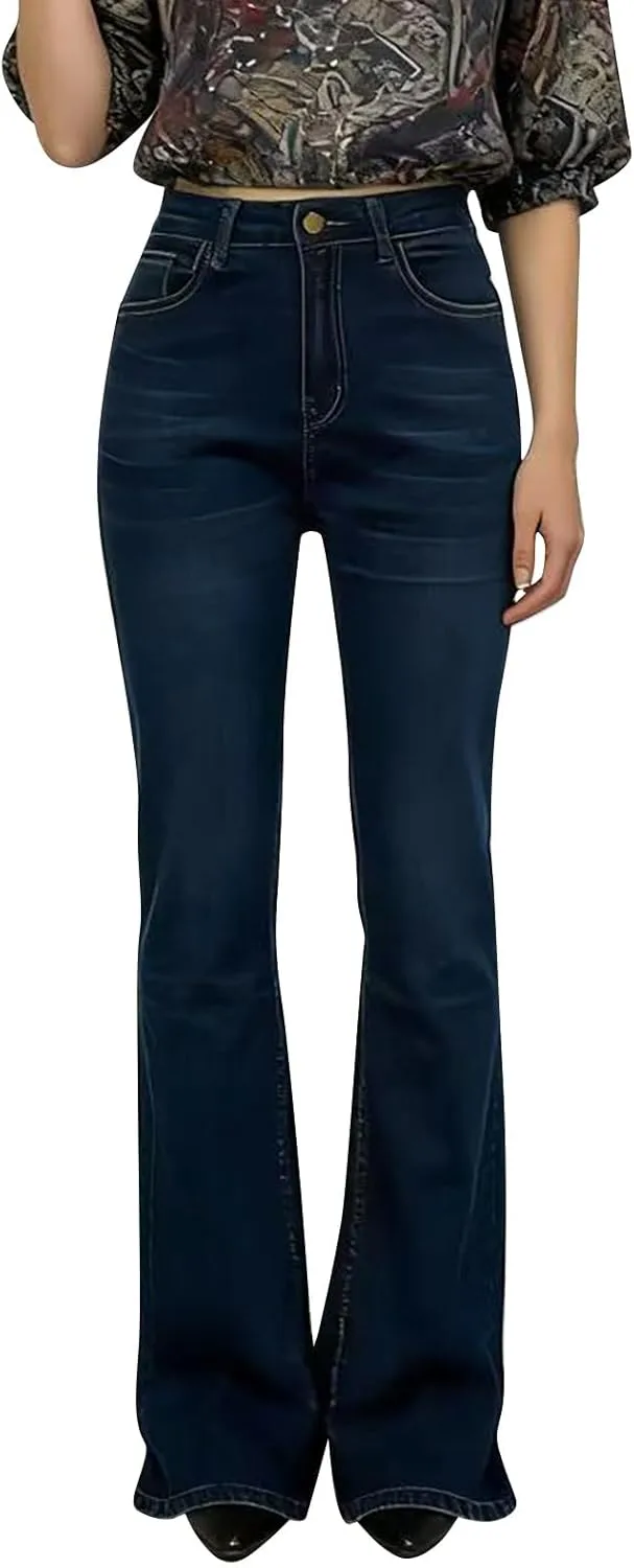 

Брюки джинсы bootcut для женщин petite, высокие, с прямыми штанинами