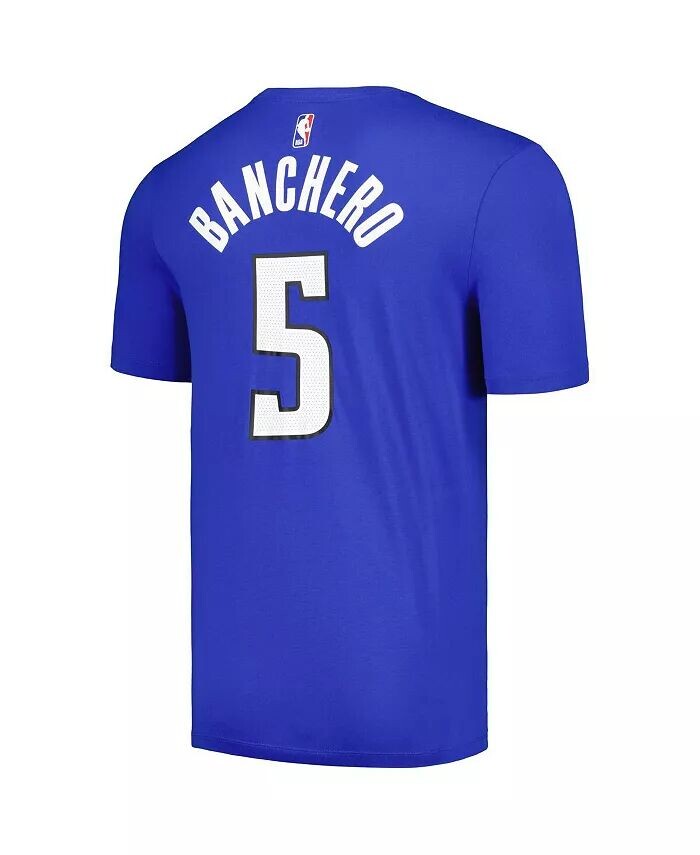 Футболка мужская Paolo Banchero Blue Orlando Magic 2022/23 Statement Edition с именем и номером Jordan — фото 2
