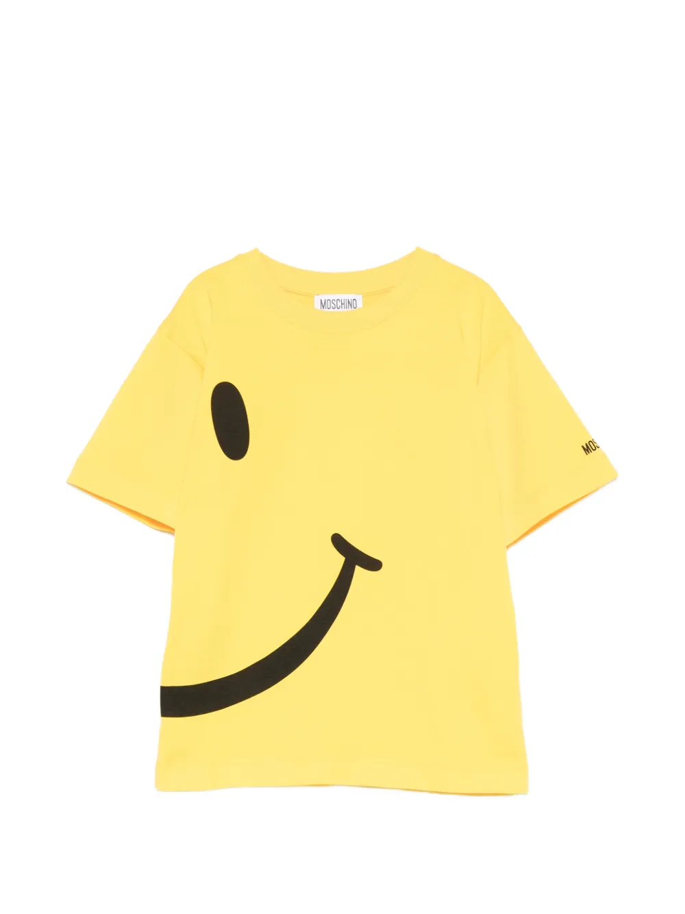 

Хлопковая футболка X Smiley Moschino Kids, желтый