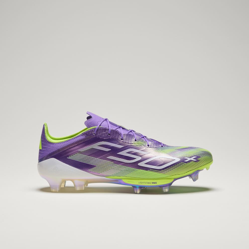 Бутсы Adidas F50+ Firm Ground Cleats, цвет Purple Rush/Cloud White/Lucid Lemon — фото 3