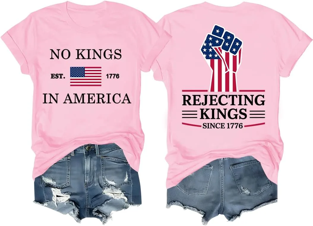 Футболка Rejecting Kings Since 1776 No Kings in America