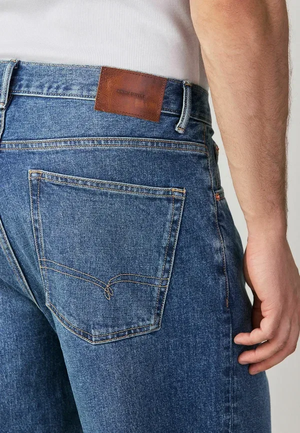 Джинсы свободного кроя Next, relaxed fit jeans, синий деним — фото 3