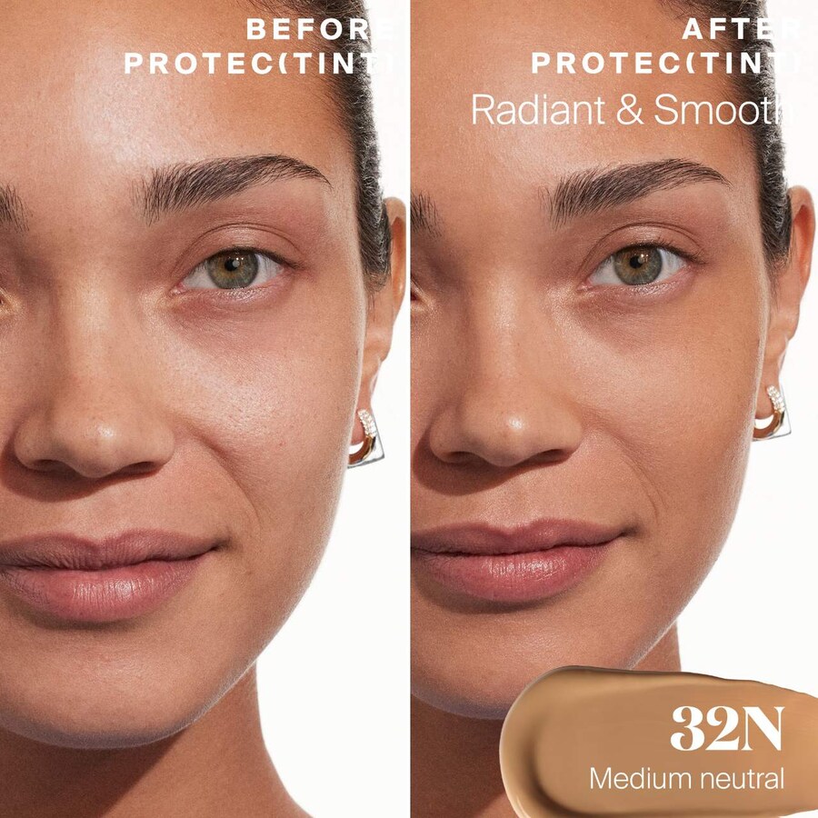 Крем для лица SPF50 SUPERGOOP! Protec(tint) Daily Tint Солнцезащитный тонирующий для кожи с эктоином, /, 32N — фото 4