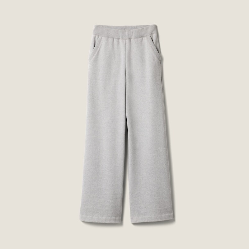 

Брюки из хлопкового флиса Miu Miu, серый