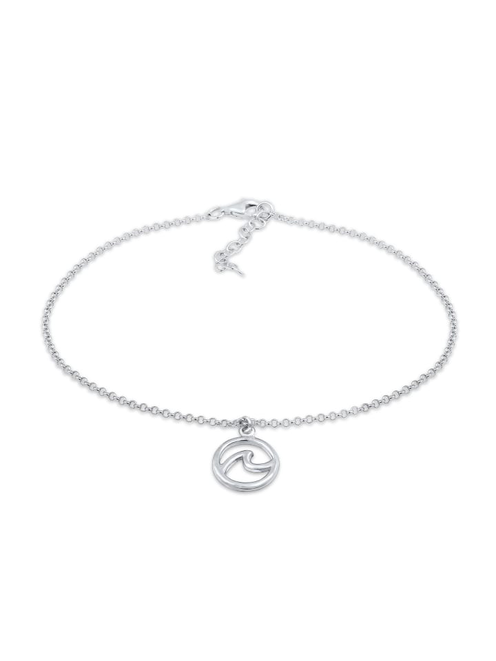 

Elli Браслет Fußschmuck 925 Sterling Silber Wellen in Silber
