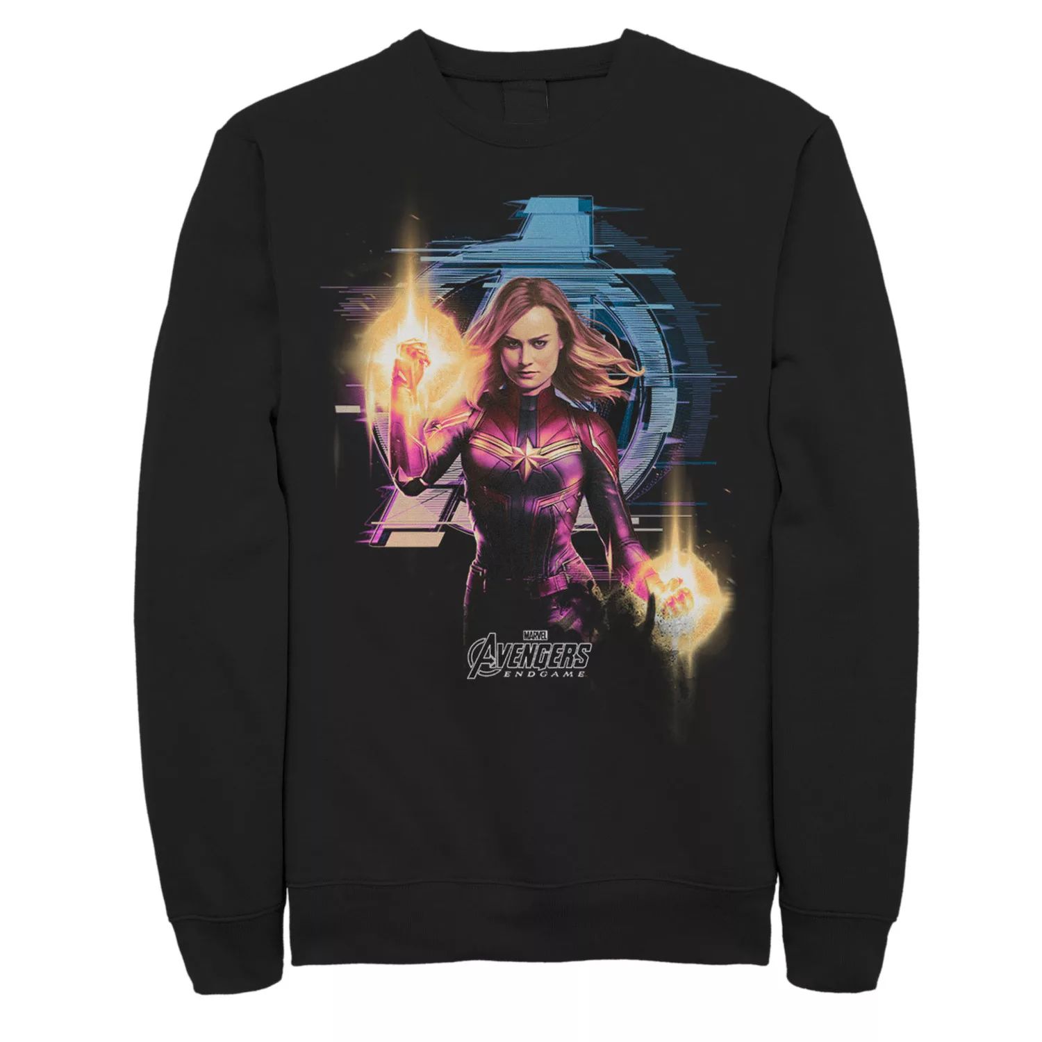 

Мужская флисовая куртка с логотипом Marvel Captain Marvel Action Portrait