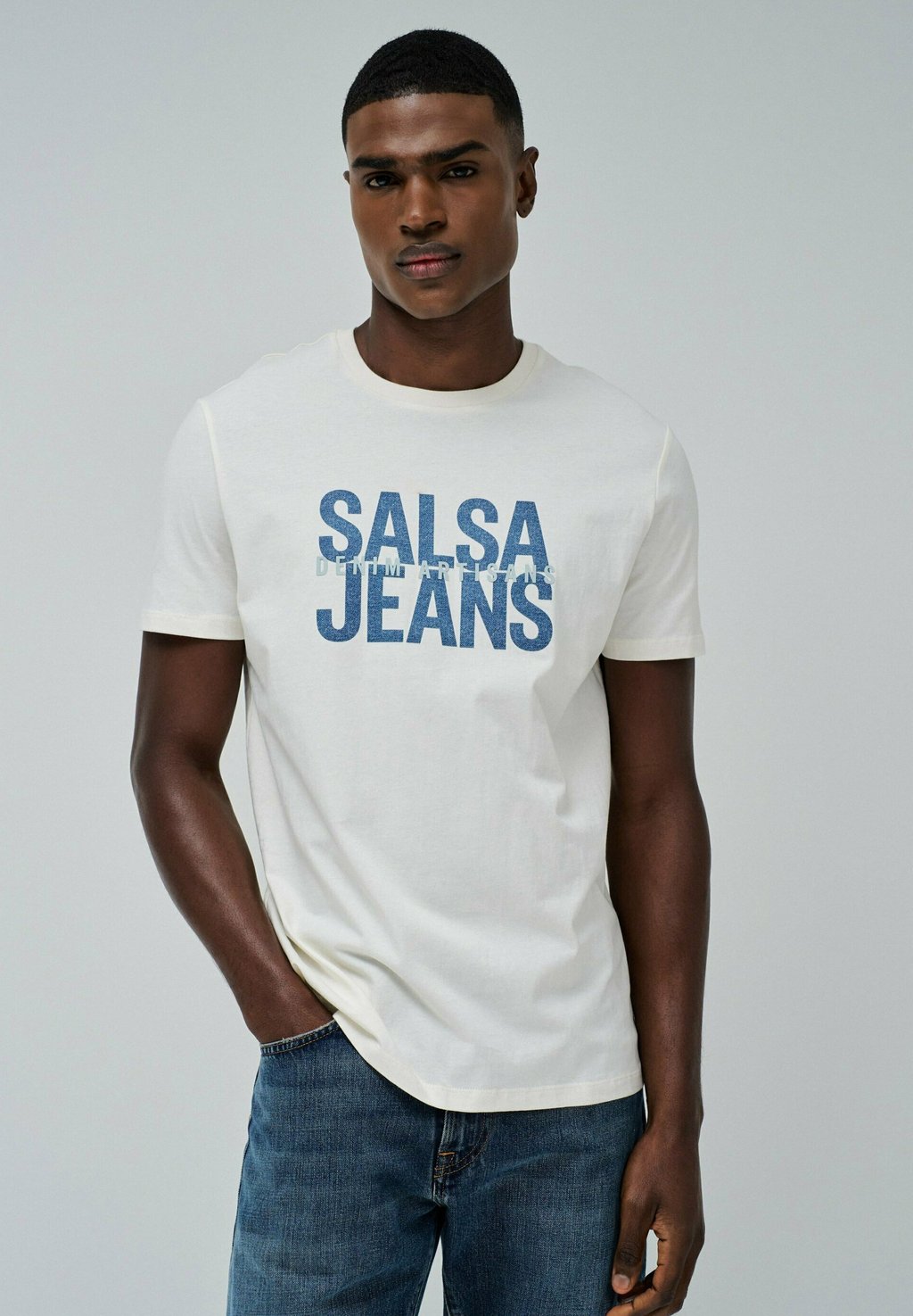 

Футболка с принтом Salsa Jeans, белый