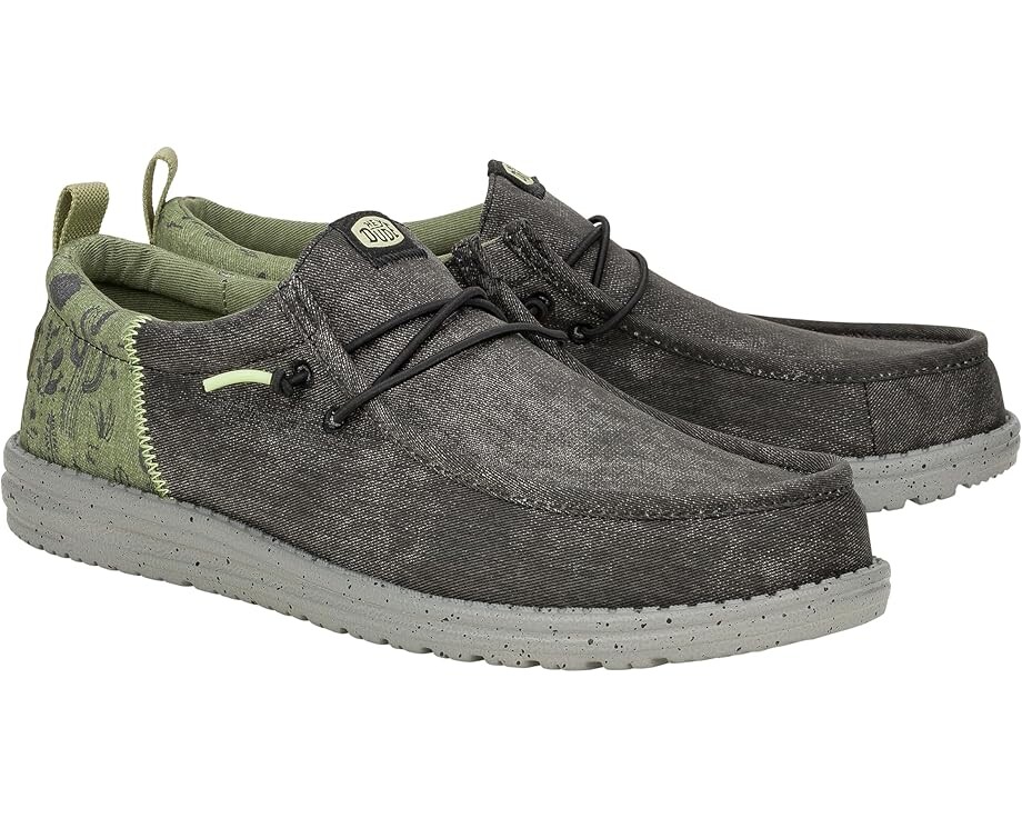 

Лоферы Hey Dude Wally Funk Desert Landscape, цвет Black/Army Green
