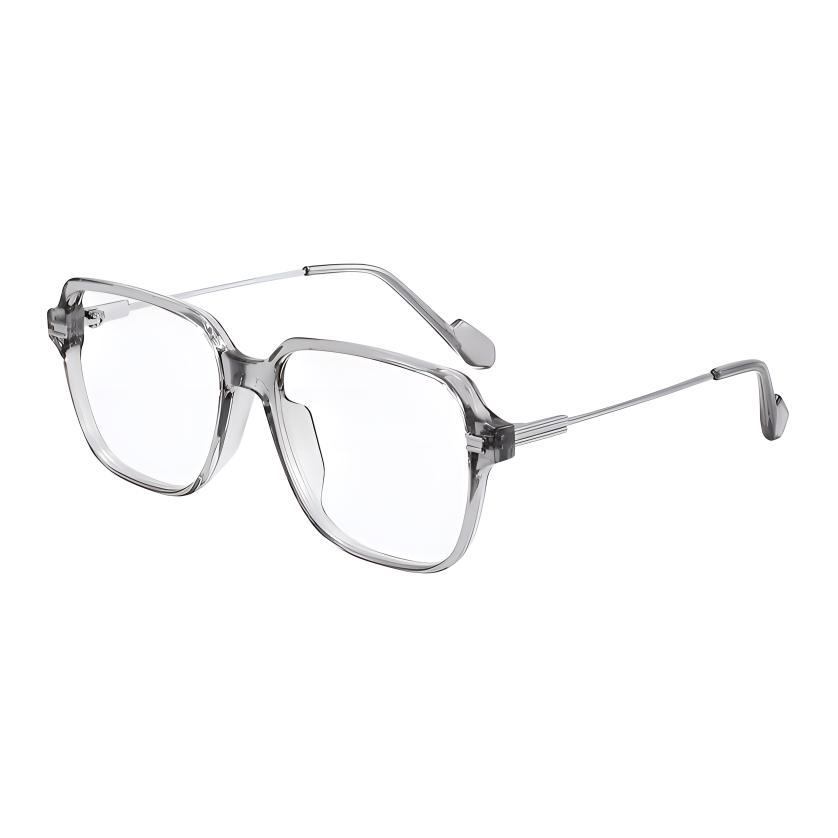

PARMU Квадратные очки в оправе TR90 унисекс, Transparent Gray Frame
