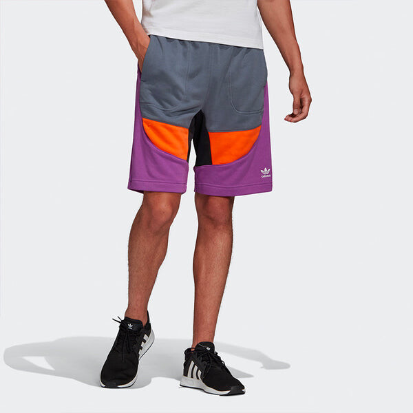 Шорты originals outdoor short colorblock sports shorts gray Adidas, серый — фото 3