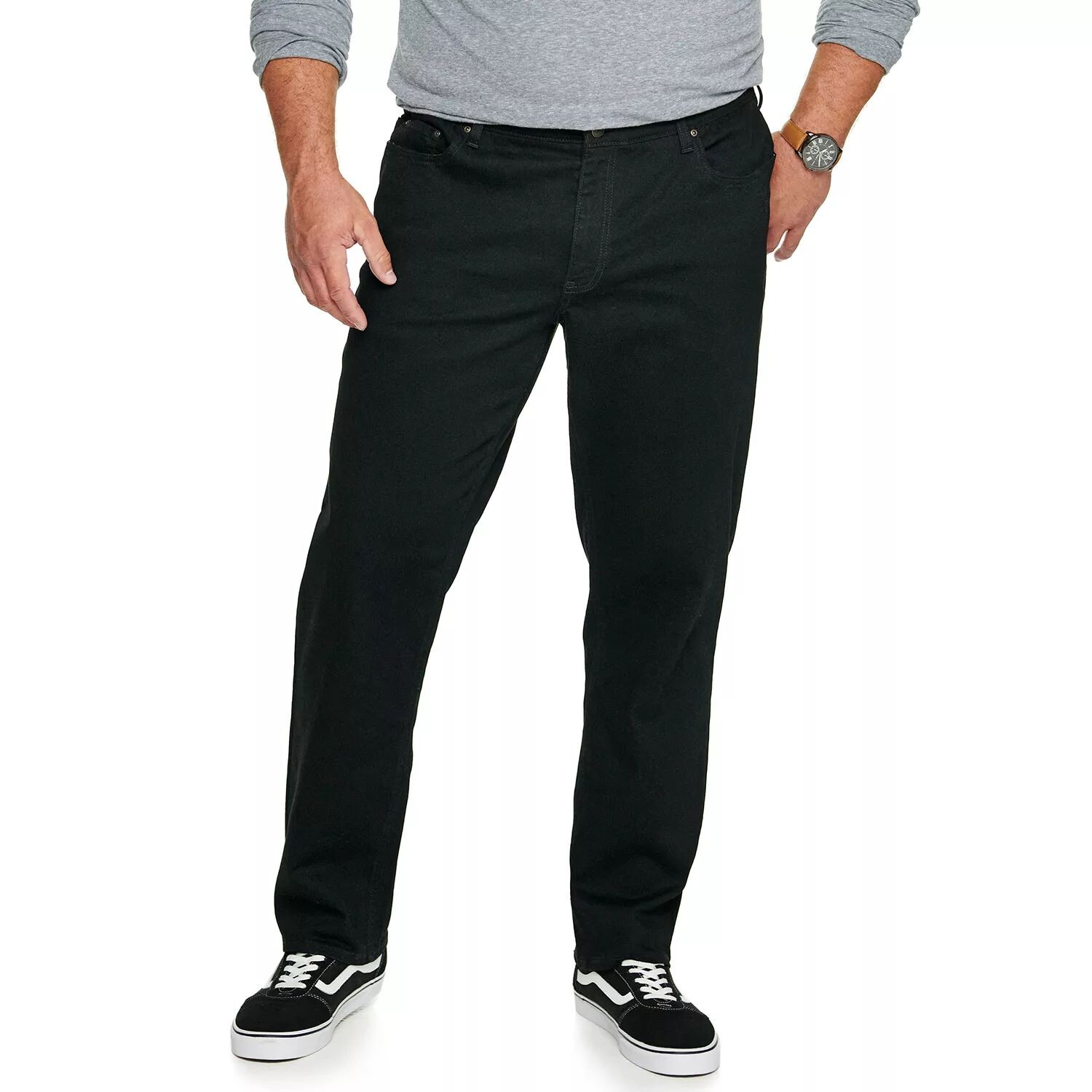 

Прямые джинсы Flexwear Big & Tall Sonoma Goods For Life, черный