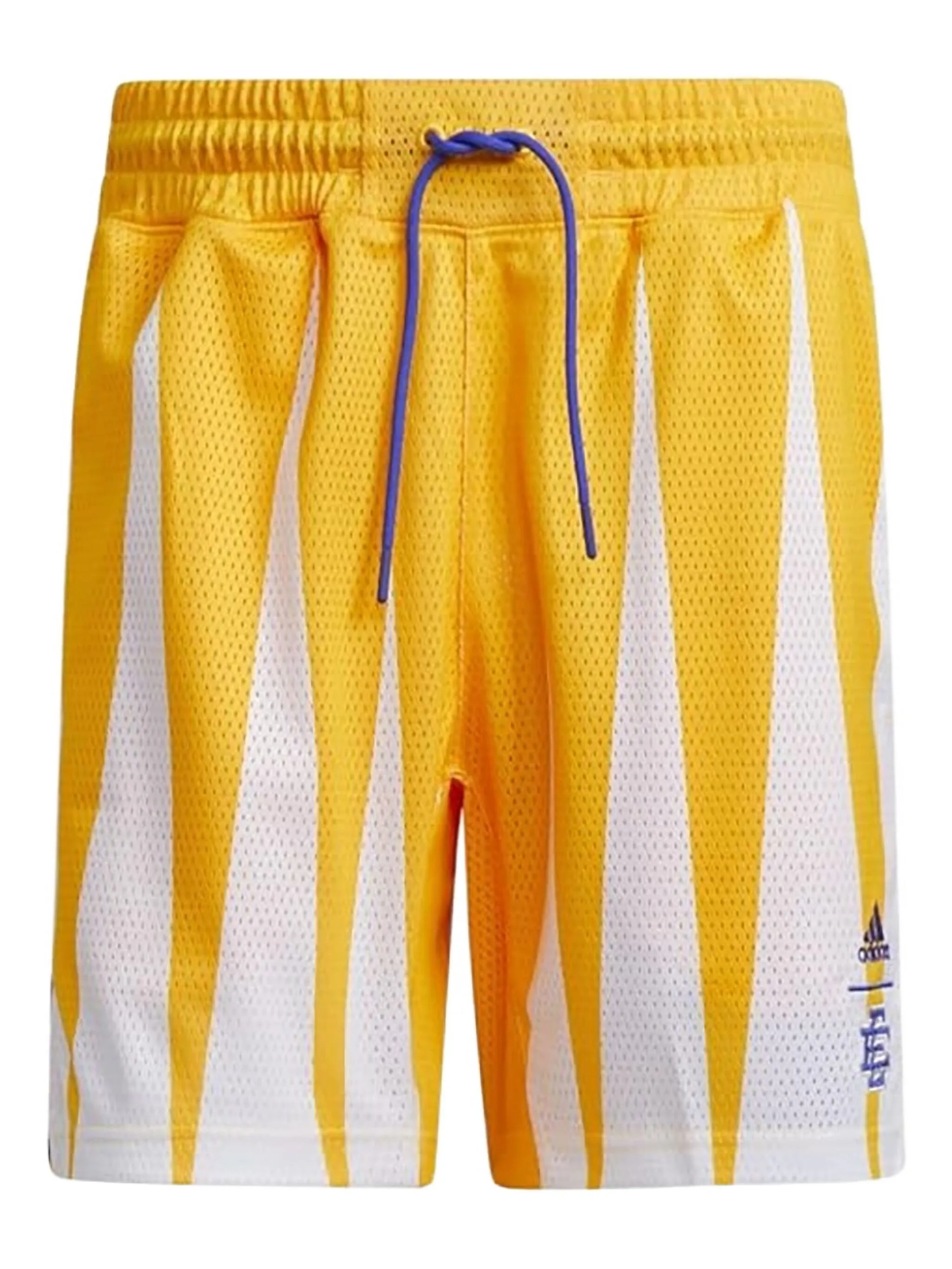 Спортивные шорты Hoops Summer Essentials с геометричным узором Adidas, желтый