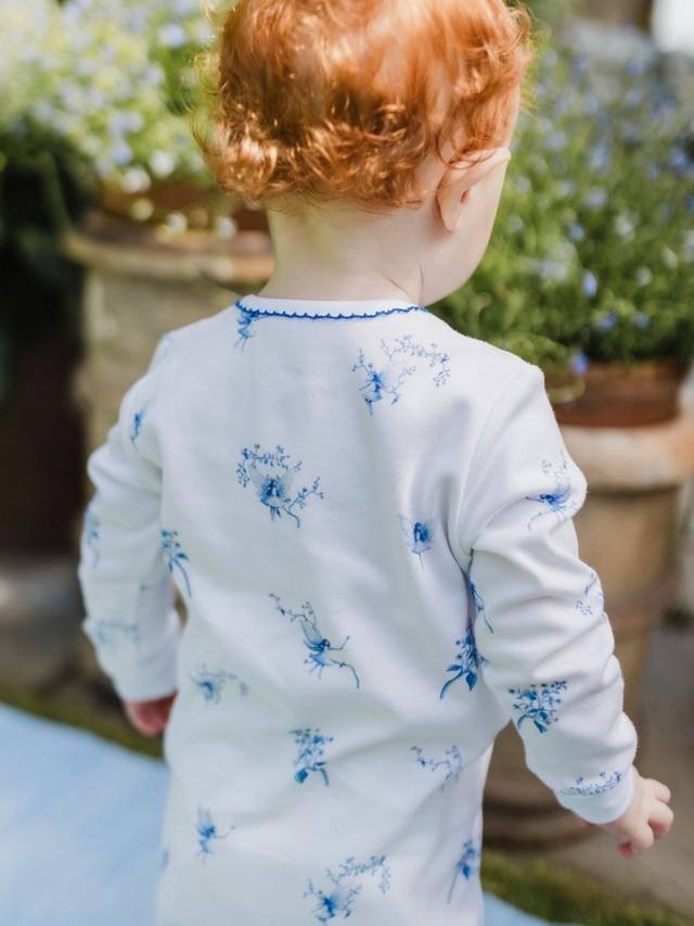 Детский комбинезон для сна из бамбука и хлопка Rosa & Blue, White — фото 2