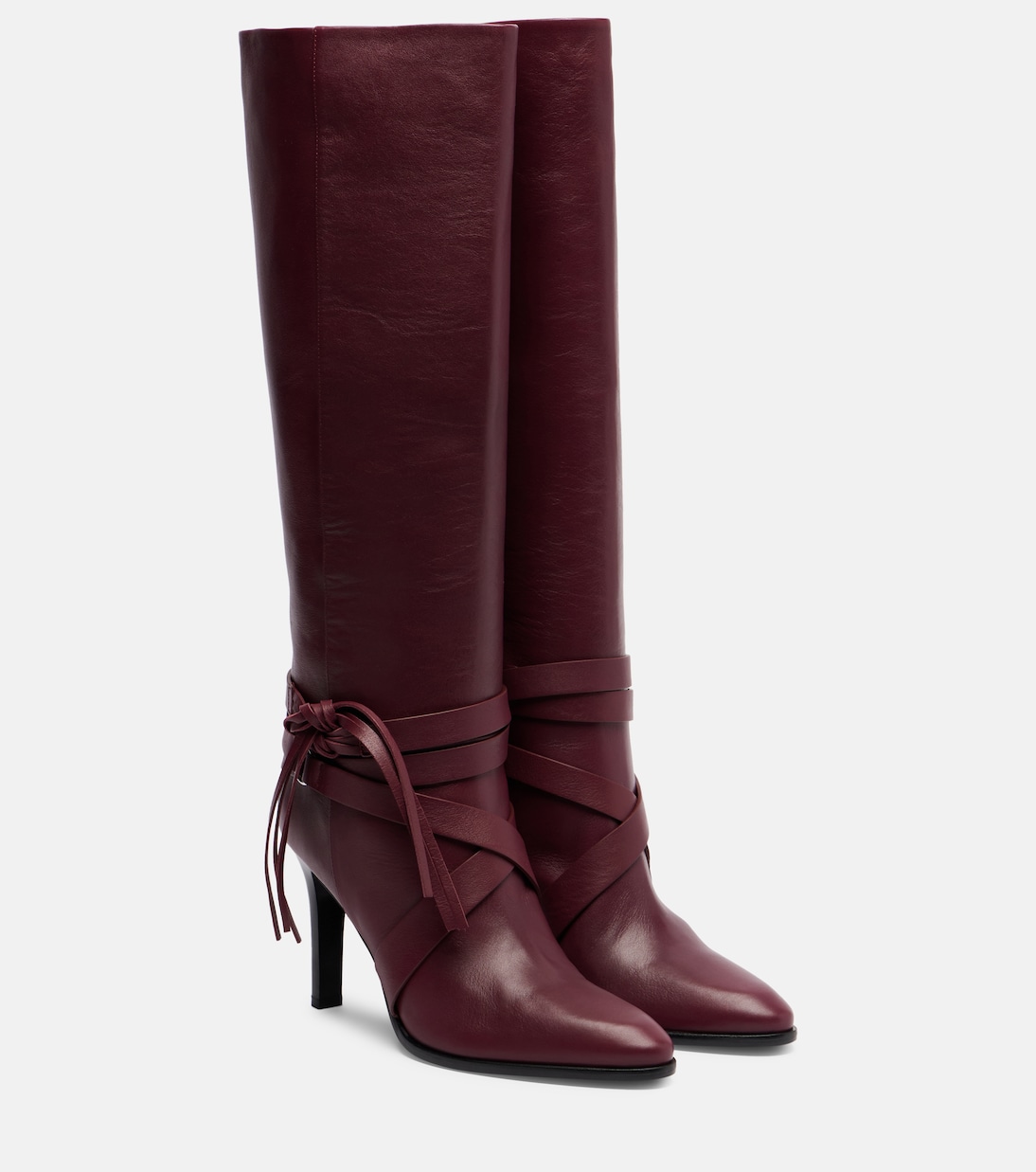 Сапоги Analui 90 из кожи до колена Isabel Marant, бордовый