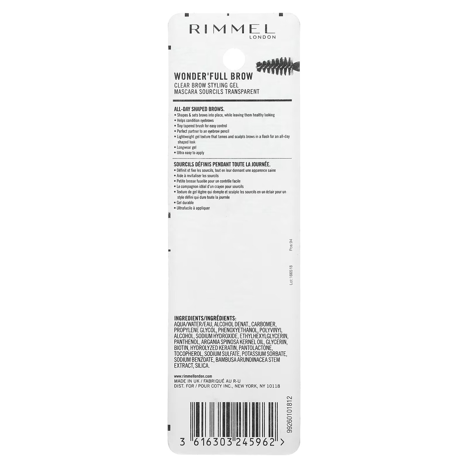 Тушь для ресниц Rimmel London Wonder'Full Clear Brow Styling Gel 004 — фото 3