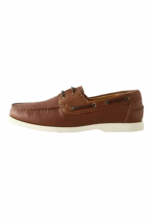 Туфли-лодочки Regular fit premium Next, модель boat shoes, коричневый