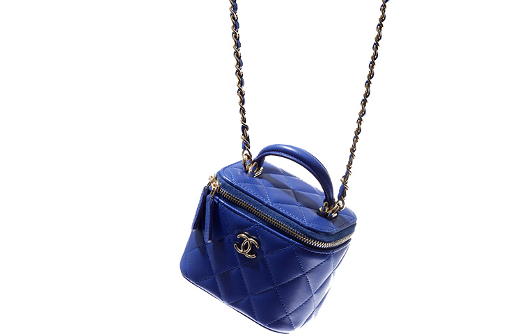 CHANEL Шопкин бокс баг, шолдер баг, кроссбоди баг, хэндбэг мини women's royal blue — фото 2